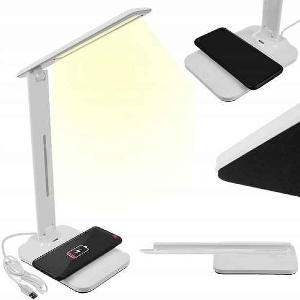 Stolní Led lampa s indukční nabíječkou na telefony