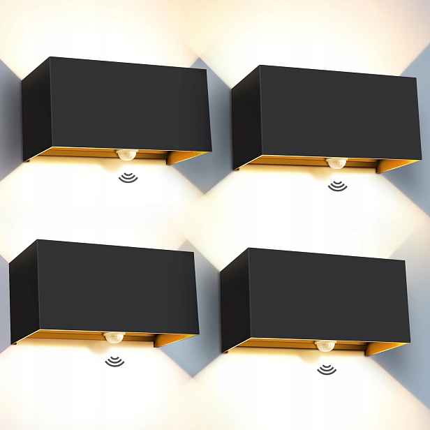 Venkovní Lampa Kingwen 4 Ks 20W Led Snímač pohybu, regulace 3000K IP65