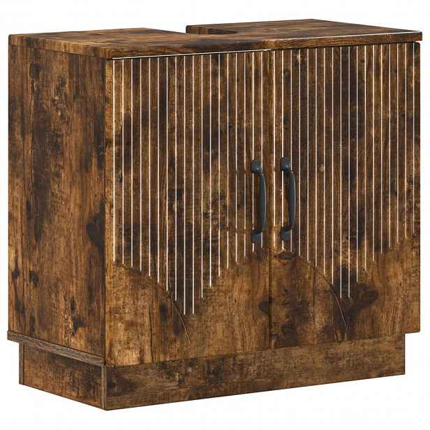 vidaXL Skříňka pod umyvadlo HOORN Kouřový dub 59,5 x 31,5 x 56 cm