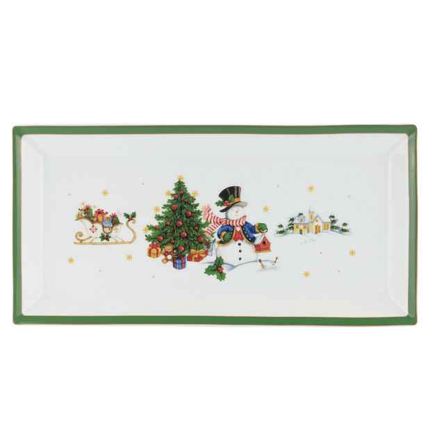 X-Mas SERVÍROVACÍ PODNOS, keramika, 18/36 cm