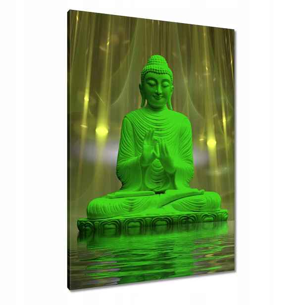 Obrazy 70x100 Zelený Buddha Buddhismus