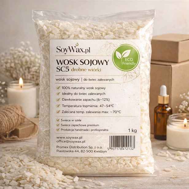 Přírodní Vosk SC5 pro svíčky 100% sóji 5 kg