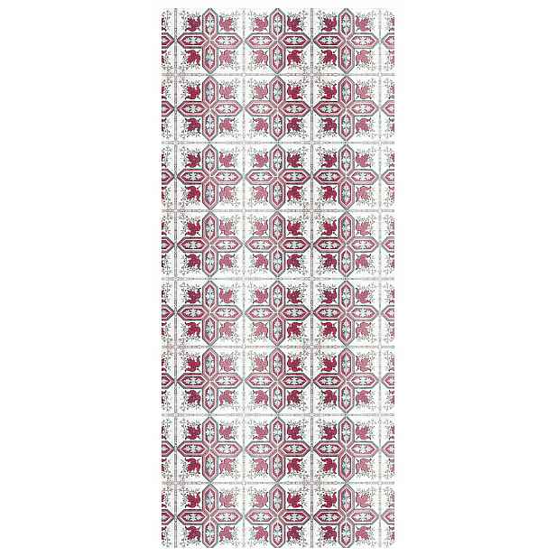Samolepka Fototapeta Geometrické květiny pastelový ornament 91x211
