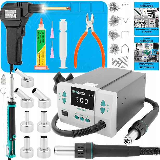 Set Pájecí Stanice Hot Air Aifen 861DW Sešívačka Plastů 1000W v1