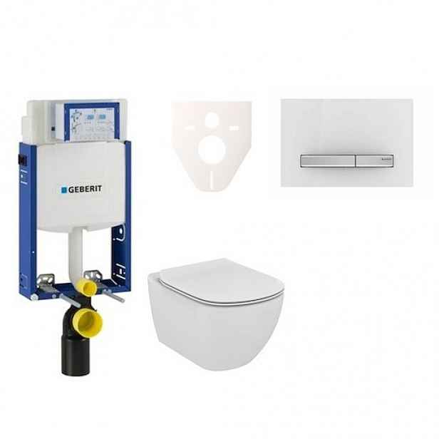 Závěsný set WC Ideal Standard Tesi + modul Geberit Kombifix s tlačítkem Sigma 50 (alpská bílá) 110.302.00.5 NF8