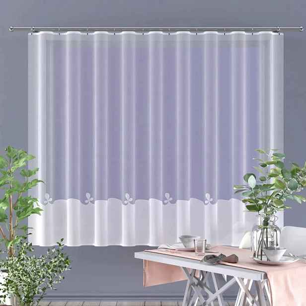 Mg Záclona žakárová vzor dole 618/209 Bílá 500x190 cm Obšitá Bt M