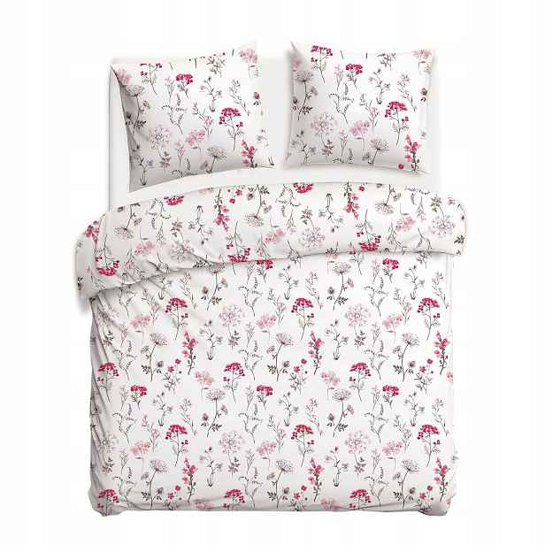 Povlečení bavlněné 220x200 Soft Meadow bílé jarní květy Cottonlove