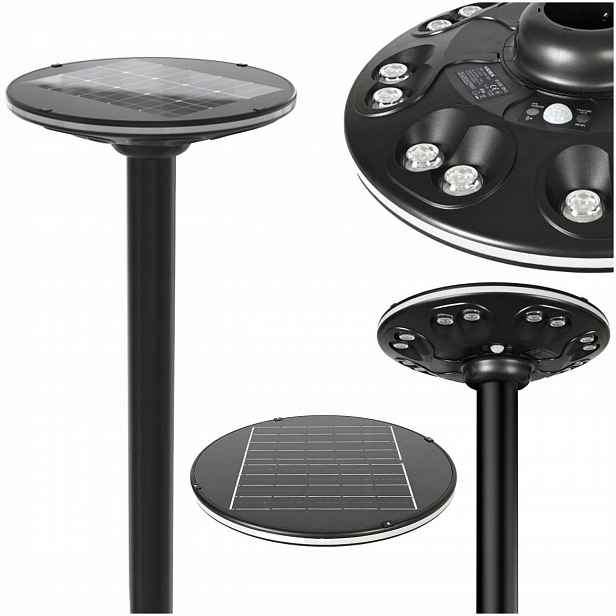 Solární Lampa Led Zahradní Parková Lampa Snímač Pohybu Vodotěsný IP54 Ovladač