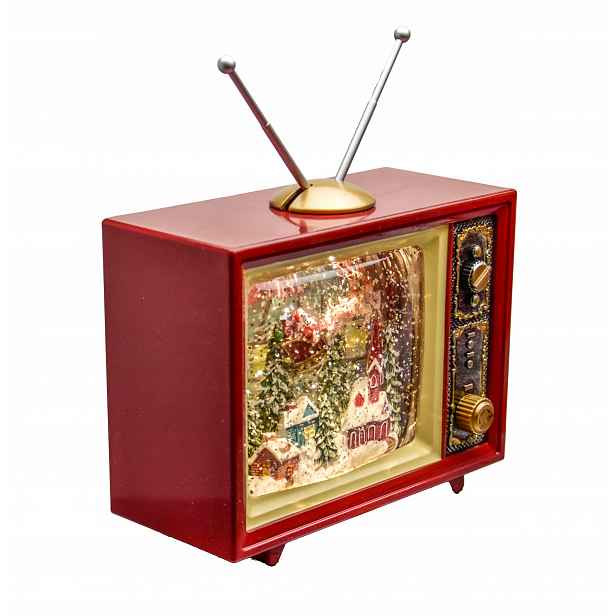 Vánoční Lampion Hudební Hrací Skříňka Tv Santa Clausem Sob Na Baterie Přes Usb