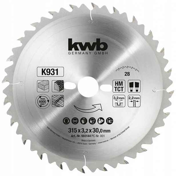 Kwb Pilový kotouč na dřevo 315 x 30 mm 28 zubů