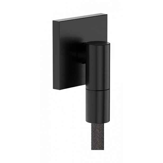 Podomítkový vývod Hansgrohe FixFit Fine E se zpětným ventilem kartáčovaný černý chrom 28883340
