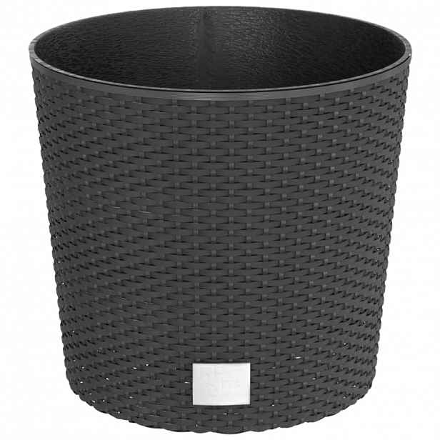 vidaXL Truhlík s odnímatelnou vložkou antracit 15 / 15,3 l PP ratan