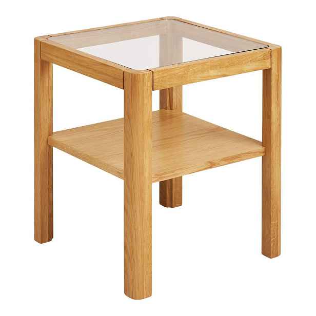 Odkládací stolek se skleněnou deskou 40x40 cm Lourmarin – House Nordic