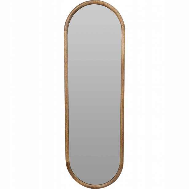 Zrcadlo Závěsné Oválné Velké Vysoké Dřevěný Rám 115 cm