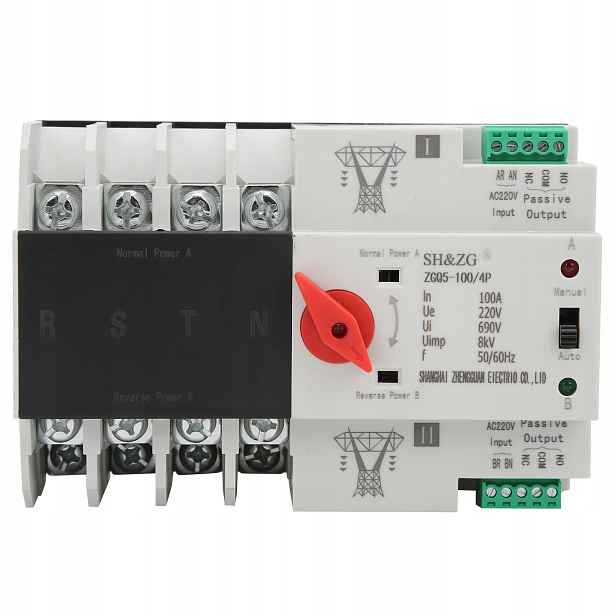 Automatický Vypínač Napájení Pro Fotovoltaiku 4P 100A