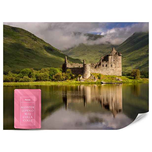Muralo FOTOTAPETA Zřícenina Hradu Kilchurn Jezero Krajina 3D 350x256