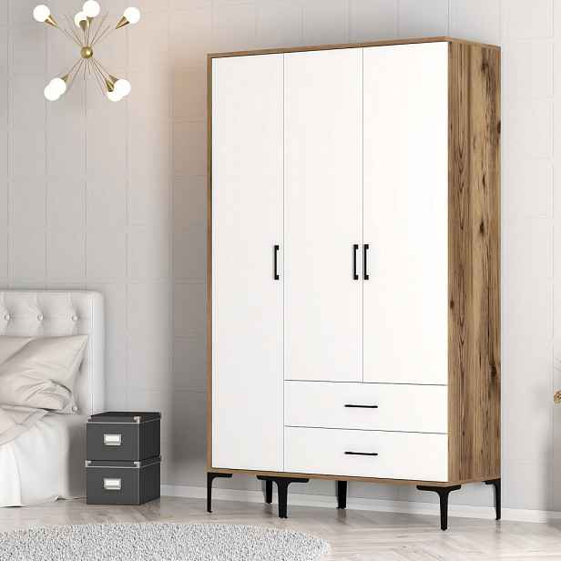 Šatní skříň Kumsal ST - Walnut, White