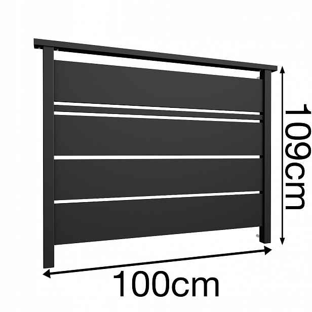 Solid 109 Francouzský balkon 100 cm Balustrada Ral