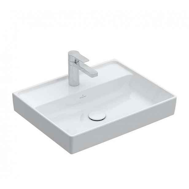 Villeroy & Boch Collaro - Umyvadlo 60x47 cm, bez přepadu, otvor pro baterii, CeramicPlus, alpská bílá 4A3361R1