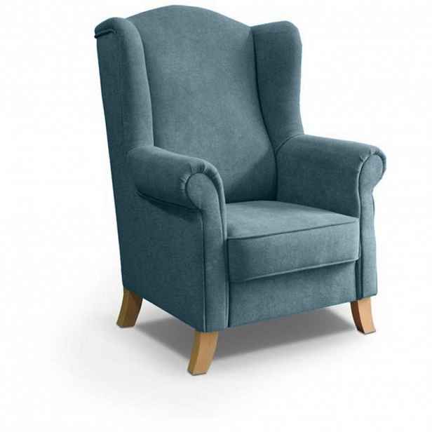 Beautysofa KŘESLO UŠÁK Leonardo světle modré