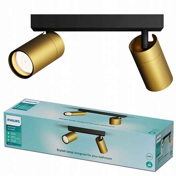 Stropní Svítidlo do koupelny IP44 2x GU10 Led reflektor Spot Idris Philips