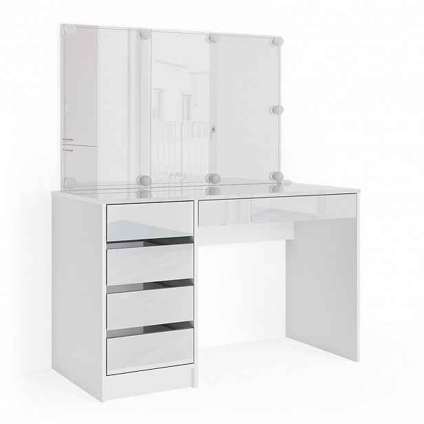 Vicco TOALETNÍ STOLEK Sherry Bílá 120 cm s osvětlením LED