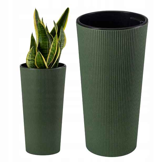 2x Květináč Set S Vložkou Květináč Obal Na Květináč do obývacího pokoje Slim Mat 57 cm