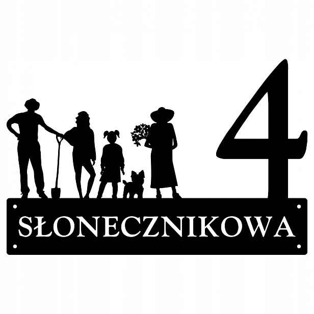 Číslo Na Dům 60 cm Tabule Adresa Ocel 2 mm Slunečnicová