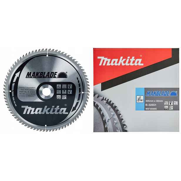 Makita B-32851 Řezací Kotouč Makblade Na Dřevo 305x30 mm 80Z x2,3 mm