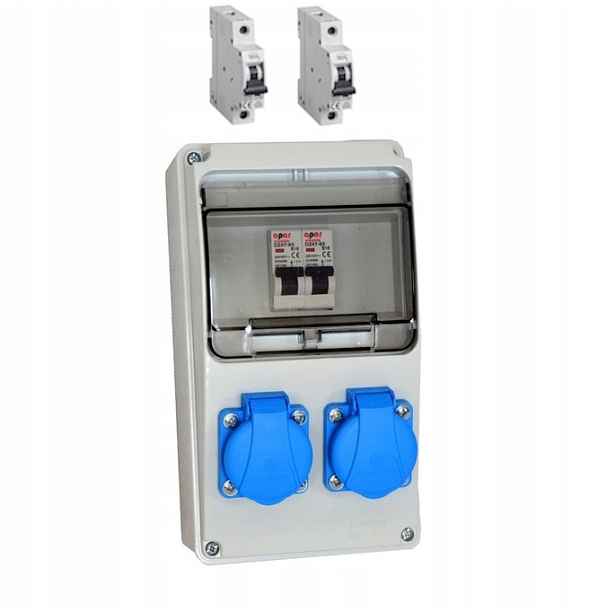 Stavební rozvaděč A316W elektrický rozvaděč 2x 230V