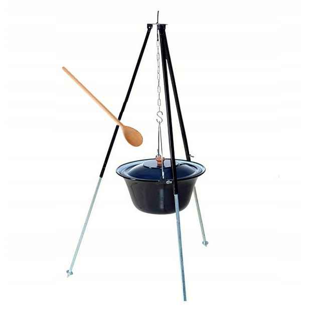 Teleskopický Stojan na trojnožku nastavitelný 70/120 cm, kotlík 22 L s víkem