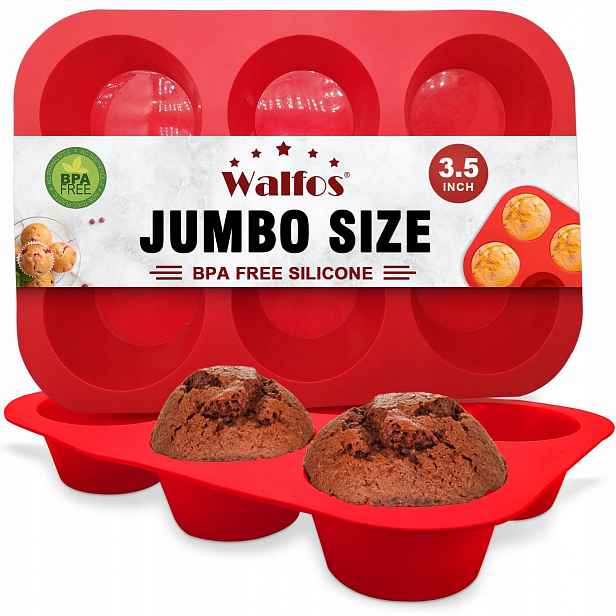 Walfos Silikonová forma na muffiny Jumbo 6 Kusů Antiadhezivní 2 kusy!