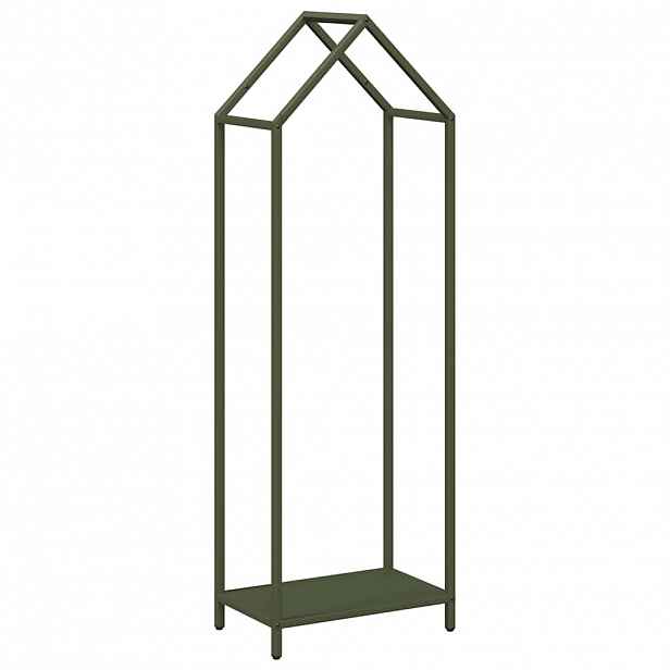 vidaXL Stojan na palivové dřevo olivově zelený 50x23x100 cm