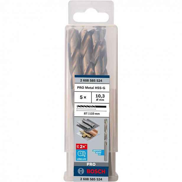 Bosch - Sada vrtáků do kovu, 10,3x133 mm, 5 ks 2608585524