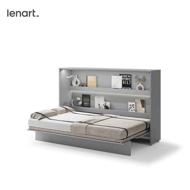 Dig-net nábytek Sklápěcí postel Lenart BED CONCEPT BC-05 šedá | 120 x 200 cm