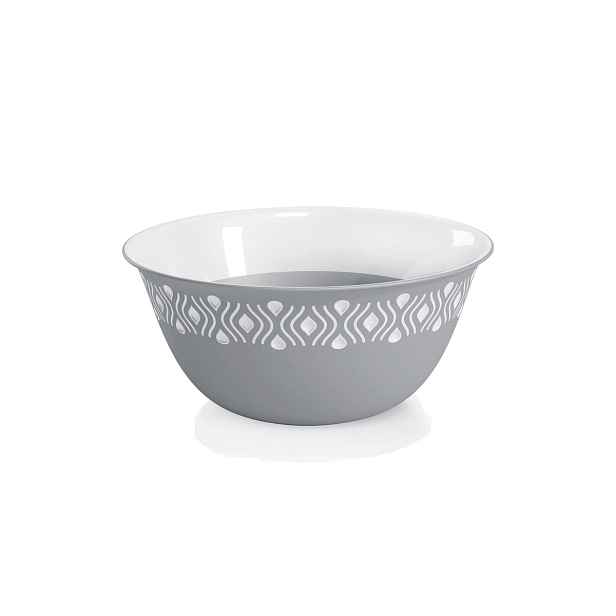 STEFANPLAST Tosca 55003 Plastová miska průměr 19 cm, bílá/šedá