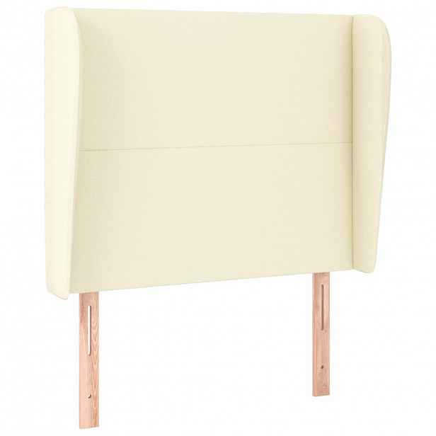 vidaXL Čelo postele typu ušák krémové 83 x 23 x 118/128 cm umělá kůže
