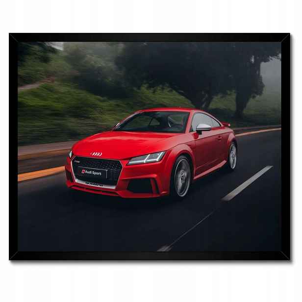 Plakáty v rámu 50x40 Červené Audi Auto