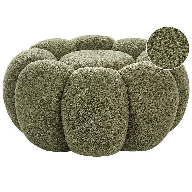 Beliani PUF Bouclé Zelený Beaufort
