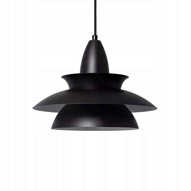 Černá moderní kovová závěsná lampa do jídelny nad stůl a ostrov Abruzzo
