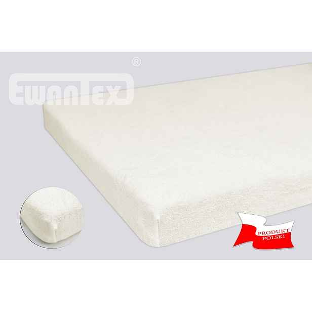 Froté Prostěradlo Bavlněné Polské Ewantex Krémové 220x200