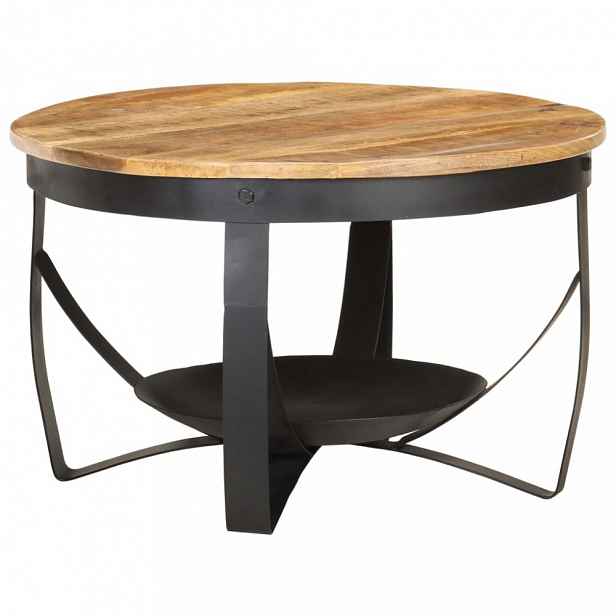 Konferenční stolek Ø68 hnědá / černá