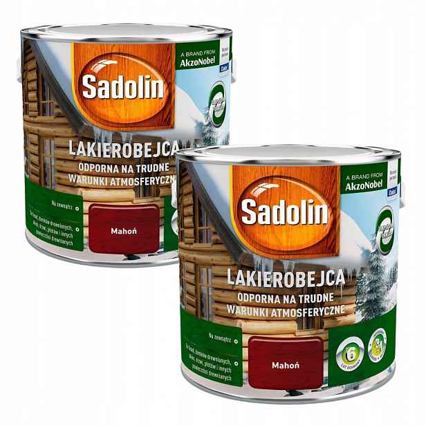 Sada Sadolin Lakobejca 2x2,5L Odolná Vůči Mahagonovým Podmínkám 5L