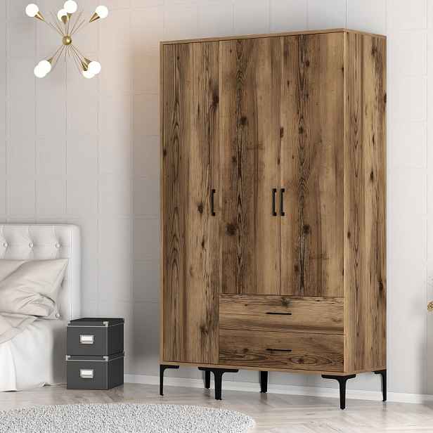Šatní skříň Kumsal ST - Walnut