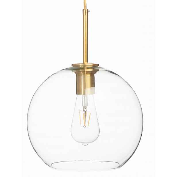 Skleněná průhledná závěsná lampa Paris Kula