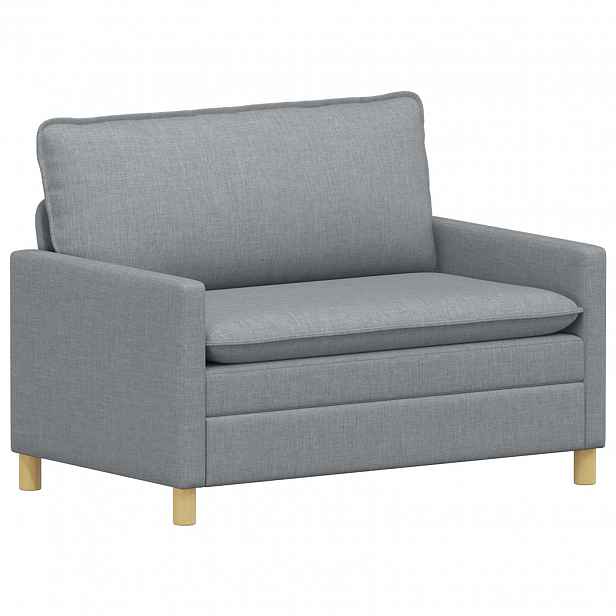 vidaXL Pohovka Pro 2 osobu Světle šedá 126 x 81 x 87,5 cm Textil