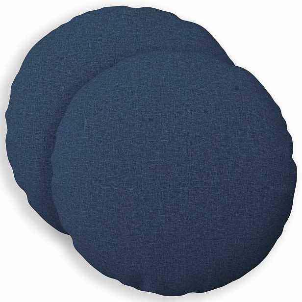 vidaXL Povlak na polštář 2 ks HEERLEN Modrá Ø 30 cm Textil