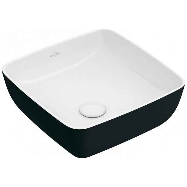 Villeroy & Boch Artis - Umyvadlo na desku, 41x41 cm, Coal Black 417841BCT8