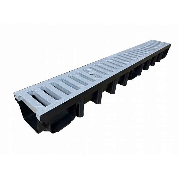 Lineární Odvodnění Koryto plast/plast h98 šedé B125 (12,5 tuny)