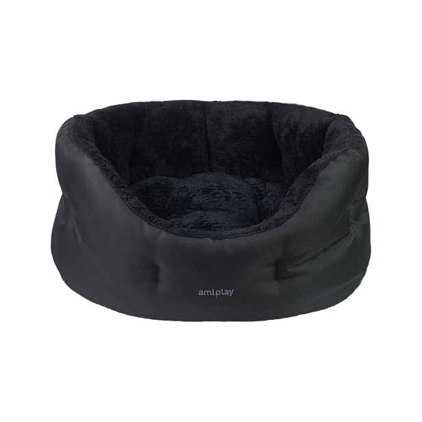 Pelíšek pro kočku ASPEINA COLOSSEUM CAT černá velikost S, M, L Rozměr: S - 47x40x21 cm